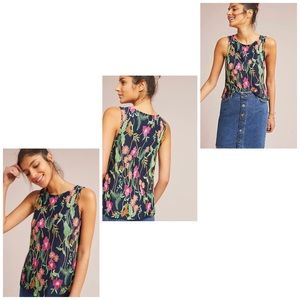 ANTHROPOLOGIE meadow rue floral sleeveless tank